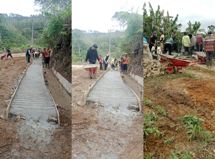 Solidaritas atau Ironi? Warga Lampung Barat Gantikan Peran Pemerintah Bangun Jalan