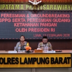 Kapolres Lampung Barat Hadiri Peresmian Operasional 510 SPPG Polri dan Groundbreaking Pembangunan 107 SPPG Polri Secara Virtual