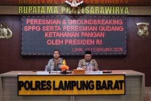 Kapolres Lampung Barat Hadiri Peresmian Operasional 510 SPPG Polri dan Groundbreaking Pembangunan 107 SPPG Polri Secara Virtual